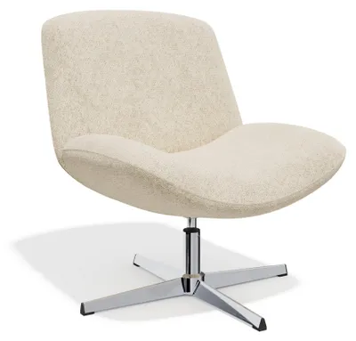 Produktbild von Drehsessel ABY Strukturierter Samt Creme 66cm
