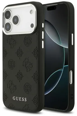Obrázek produktu pro Pouzdro GUESS pro IPHONE 17 Pro Max kompatibilní s MagSafe GUHMP17XPSPOSSSK (PU W/ Peony Hot Stamp Script) černé