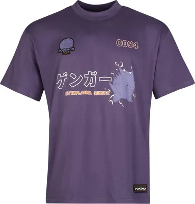 Produktbild von Pokémon T-Shirt Herren Gengar #0094 lila Fan-Merch, Gaming 100% Baumwolle L