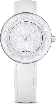 Produktbild von Swarovski Crystalline Lustre Uhr, Schweizer Produktion, Lederarmband, Weiß, Edelstahl CRYSTALLINE LUSTRE:LS WHITE/CRY/STS 5668887