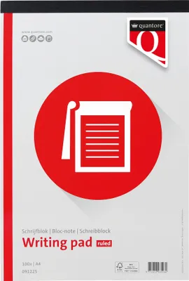 Obrázek produktu pro Quantore - blok na psaní A4, linkovaný, 100 listů, 60 g | 5 kusů