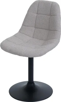 Produktbild von Esszimmerstuhl | HxBxT 83x47x43cm | Sitzhöhe 47cm | Stahl  Stoff/Textil Bouclé | Taupe | Küchenstuhl Stuhl Drehstuhl
