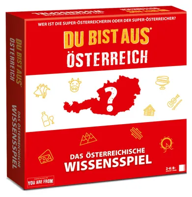 Produktbild von Unique Gaming - Brettspiel - Du bist aus Österreich Wissensspiel Gesellschaftsspiel
