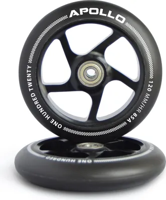 Produktbild von Scooter Wheel Set - BLACK ALU Core - 120mm - schwarz