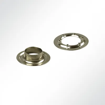 Produktbild von Rundöse messing vernickelt für Plane 16mm Ösen für Lkw-Plane Anhänger Rundösen