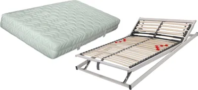 Produktbild von Set bestehend aus: Malie BIGSTAR XXL H4 5-Zonen Tonnentaschenfederkernmatratze in 120 x 200 cm plus verstellbarer Lattenrost S-leepline Solo in 120 x 200 cm – fertig montiert