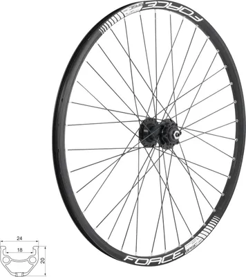 Produktbild von Vorderrad 27,5" FORCE BASIC DISC 584x19  804342 6b32sh