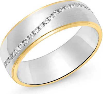 Produktbild von Damenring Unique 925er Silber, vergoldet, mit Zirkonia (Größe: 54mm)
