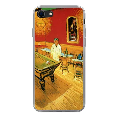 Produktbild von MuchoWow® Handyhülle Schutzhülle Hülle für iPhone 7 Das Nachtcafé - Vincent van Gogh Silikon Softcase Handy Hülle - Kartenhalter