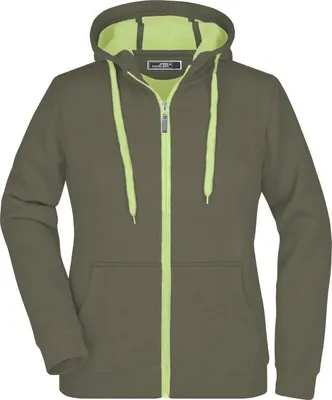 Produktbild von Sportive Jacke mit Kapuze olive/lime-green, Gr. M