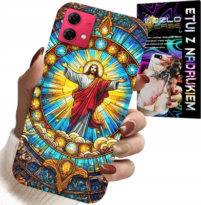 Image de Etui pour Motorola Edge 40 Neo - Jesus Christianity Religion + Foil