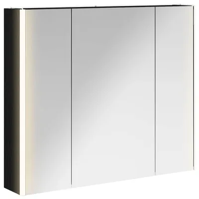 Produktbild von vidaXL Badezimmerspiegelschrank Schwarz Eichen-Optik