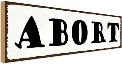 Produktbild von vianmo Holzschild 10x27 cm Abort Dekoration