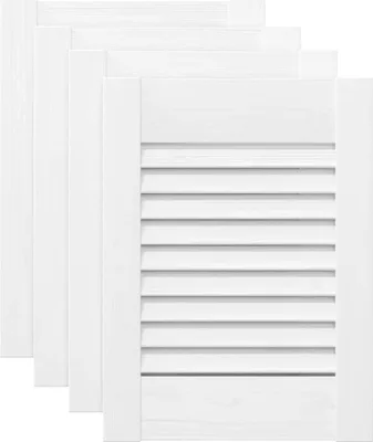 Produktbild von vidaXL Schranktüren Lamellen-Design 4 Stk. Weiß 39,5x29,5 cm