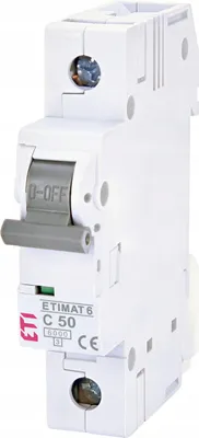 Immagine prodotto di ETI | Interruttore Automatico etimat 6 - 1 Polo - 50A - Alta Sicurezza - Struttura Compatta