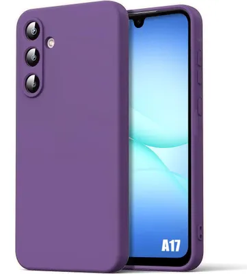 Image de Coque pour Samsung Galaxy A17 4G/5G, Silicone Liquide Protection Slim Anti-Rayures Violet Foncé