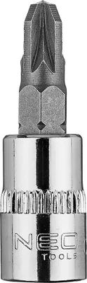 Zdjęcie produktu dla NEO TOOLS Końcówka wkrętakowa PZ3 na nasadce 1/4", krótka, 37 mm
