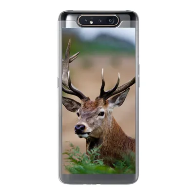 Produktbild von MuchoWow® Handyhülle Schutzhülle Hülle für Samsung Galaxy A80 Hirsche - Farne - Natur Silikon Softcase Handy Hülle - Schutzdeckel