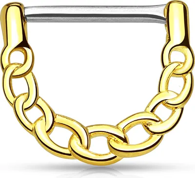 Produktbild von Brustwarzen Piercing Nippelpiercing Brustpiercing Nipple Barbell Ketten Chain 1,6 mm