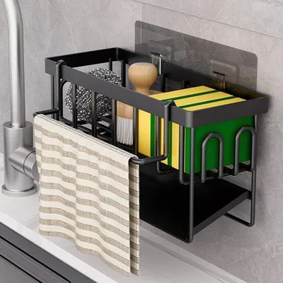 Produktbild von Famanu Gootsteenorganizer Multifunktional - Schwarz