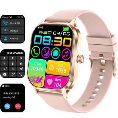 Obrázek produktu pro Smartwatch mit Bluetooth Anruffunktion, IP68 Wasserdicht Fitness Tracker Uhr, mit Sportmodi Pulsuhr Schlafmonitor für iOS und Android,Rosa