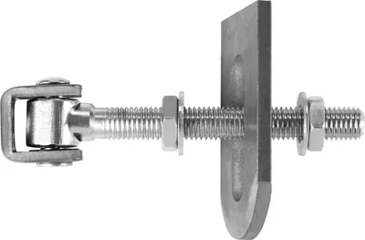 Produktbild von Torangel verstellbar M18 x 185 mm mit U-Form Anschweißlasche Torbeschlag Stahl-Torband Stahltor-Scharnier von SOTECH