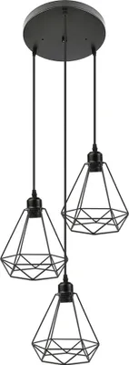 Produktbild von WYCTIN Hängeleuchte Deckenlampe schwarz Metall Vintage Industrie Retro E27 Käfig