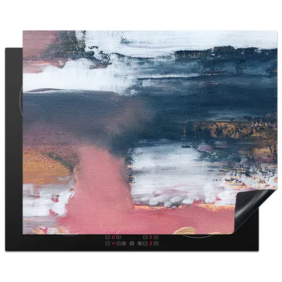 Produktbild von KitchenYeah© Herdabdeckplatte Abstrakt - Malerei - Design , 65x52cm, Küche Deko, Glaskeramikkochfeld Herdabdeckung, Abdeckplatte fùr Kochfeld