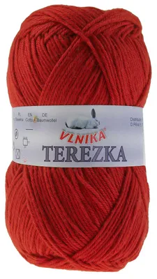Strickgarn TEREZKA 100% Baumwolle, verkehrsrot