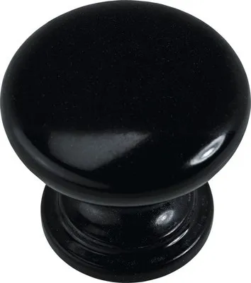 Produktbild von Möbelknopf Kunststoff schwarz ØxH 25/23 mm