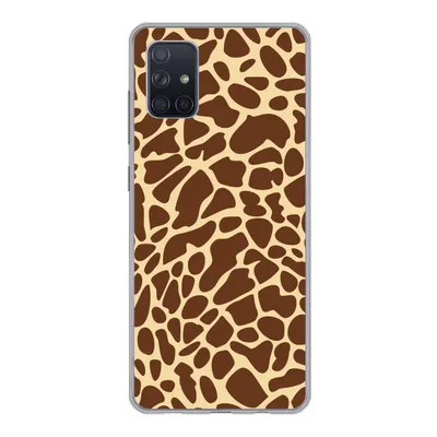 Produktbild von MuchoWow® Handyhülle Schutzhülle Hülle für Samsung Galaxy A71 Tiermotiv - Giraffe - Braun Silikon Softcase Handy Hülle - Kartenbesitzer