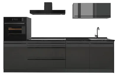 Imagen del producto de Mueble de cocina Vicco R-Line Antracita alto brillo/Antracita 280 cm sin encimera, Model 66468