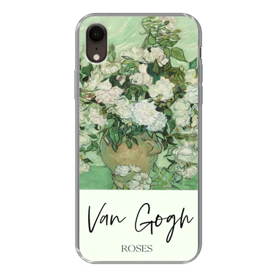 Produktbild von MuchoWow® Handyhülle Schutzhülle Hülle für iPhone XR Malerei - Blumen - Van Gogh Silikon Softcase Handy Hülle - Schutzdeckel