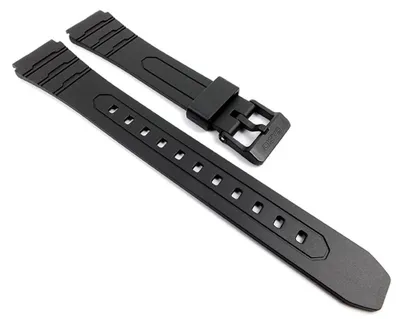 Produktbild von Casio Collection Uhrenarmband 18mm Resin schwarz W-202-1AVEF W-202