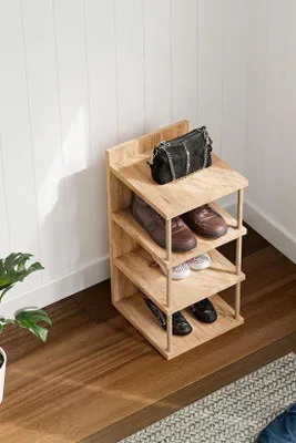 Immagine prodotto di Scaffale multifunzionale dorato con 4 ripiani Pijnboom 29 x 60 cm