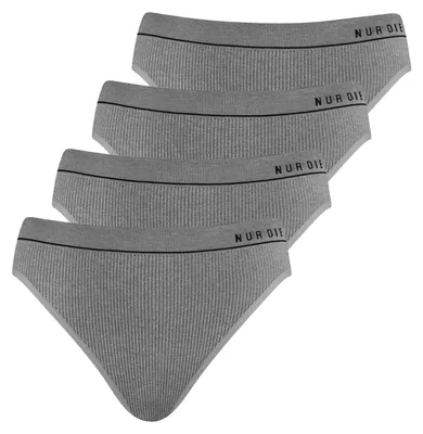 Produktbild von NUR DIE Damen Slip 4-Pack Retro Slip - graumelange - Größe 48-50