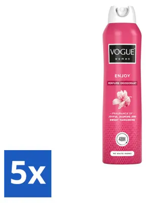 Immagine prodotto di 5 deodoranti spray profumati Vogue Women - 150 ml - confezione - 5 pezzi