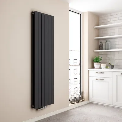 Produktbild von EMKE vertikálny dizajnový panelový radiátor 1600x460mm antracitový plochý dvojvrstvový s centrálnym pripojením, 1490W