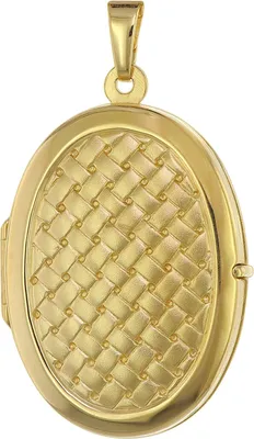 trendor 75432 Medaillon mit Flechtmuster Gold 333 / 8K 1