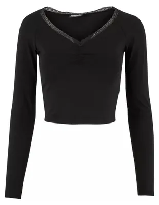 Productafbeelding van Dames T-shirt URBAN CLASSICS TB7729-00007, zwart, maat: M