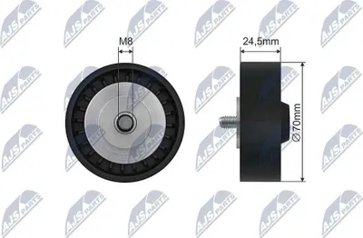 Produktbild von NTY RNK-BM-065 Spannrolle Keilrippenriemen 70mm für BMW X5 (E70)