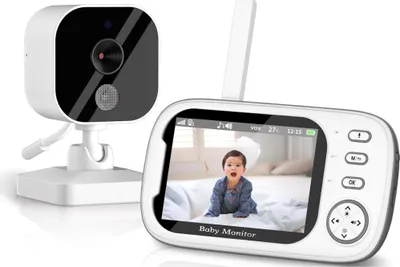 Produktbild von Video-Babyphone mit Kamera 3,5 Zoll Baby Monitor 720p Baby Phone Digitalzoom Babyphone mit Multifunktionsüberwachung, VOX und Zwei-Wege-Sprechfunktion Infrarot-Nachtsicht, Zwei-Weg