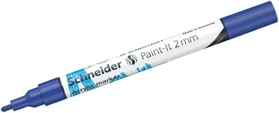 Produktbild von Acrylmarker Paint-It 310 2mm blau Packung mit 5 Stück