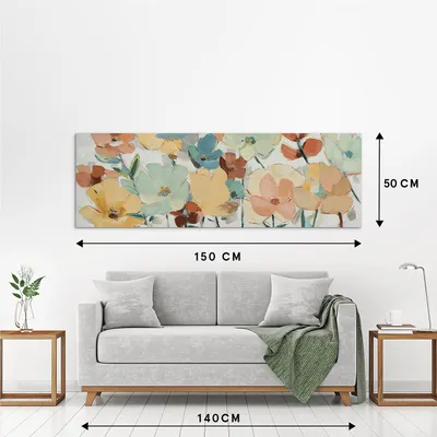 Produktbild von ArtUniverse Leinwandbild Pastellblumen II 50 x 150 cm