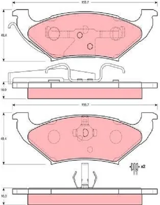 Image de Jeu de plaquettes de frein, frein à disque