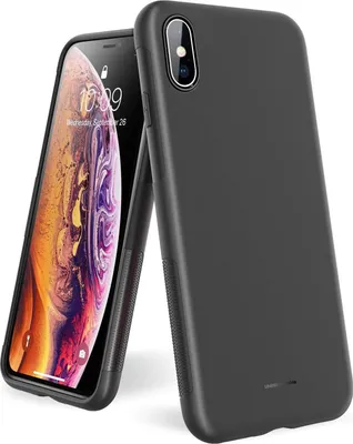 Obrázok produktu pre Čierny Silikónový Obal Pre Iphone Xs/X 5,8'