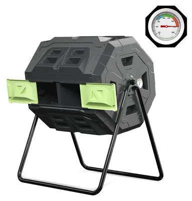 Image de Composteur de jardin Omgoods, 160 litres, avec thermomètre
