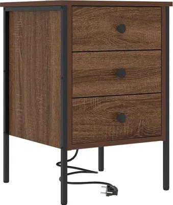 Obrázek produktu pro Noční skříňka Hnědý dub 42 x 41 x 61 cm kompozitní dřevo