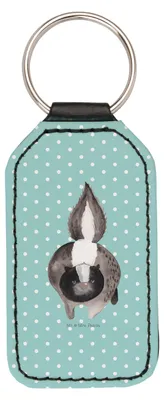 Produktbild von Mr. & Mrs. Panda schlüssel anhänger Stinktier Angriff - Türkis Pastell - Geschenk, Schlüsselanhänger Mit Spruch, Stinker, Taschenanhänger, Wildtier, schlüsselbund, Skunk