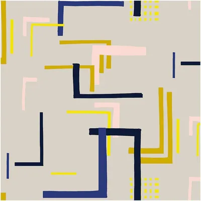 Produktbild von Baumwollstoff Okina Hana beige blau neongelb 50x140cm